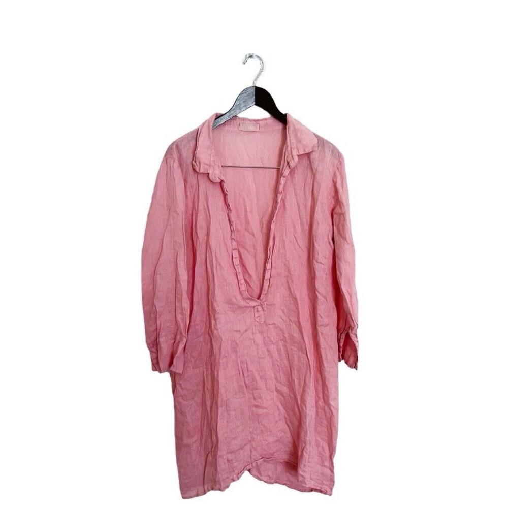 CP Shades Pink Linen Tunic Top